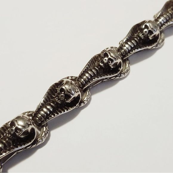5starjewelry Other - New stainless steel skull bracelet.  8 1/2 inches